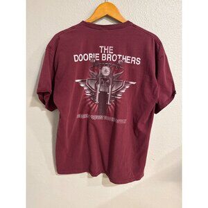 The Doobie Brothers‎ Rockin Down The Highway Burgundy Graphic T-Shirt XL